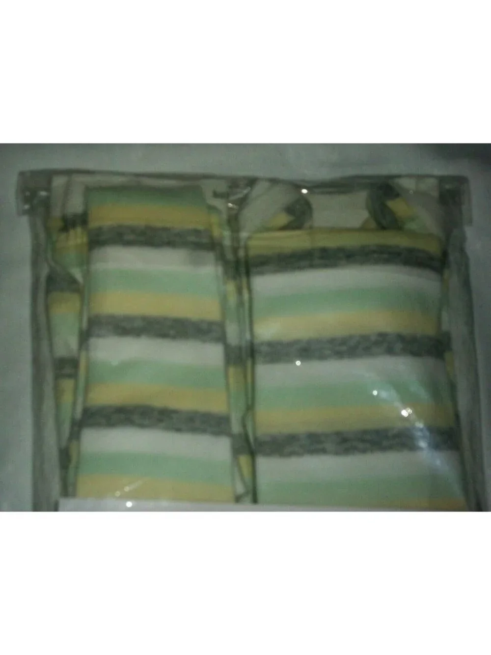 Baby Gap Boys Girls Long Sleeved Striped PJs Pajamas Gray Yellow Green Size 4